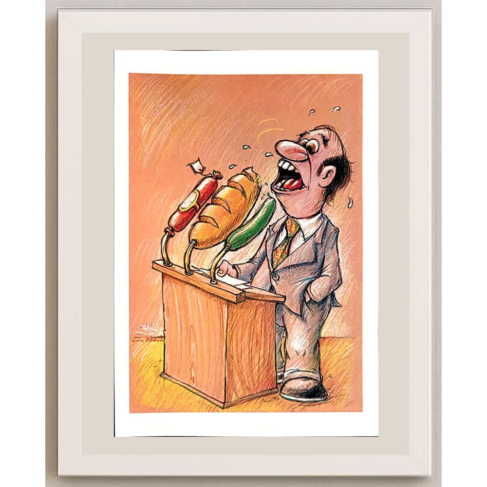 Liviu Pencea 29x21cm Orijinal Karikatür BOD04280