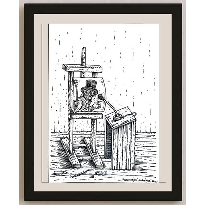 Porumbita Mihaita 29x21cm Orijinal Karikatür BOD04282