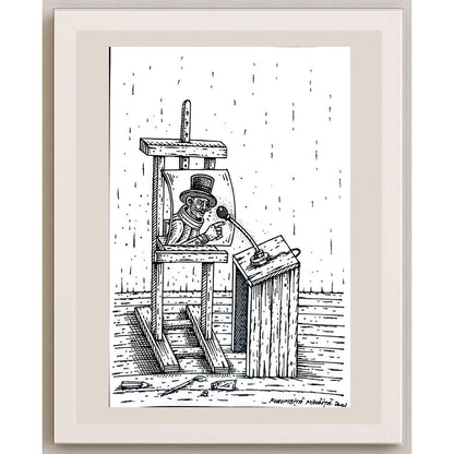 Porumbita Mihaita 29x21cm Orijinal Karikatür BOD04282