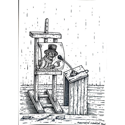 Porumbita Mihaita 29x21cm Orijinal Karikatür BOD04282