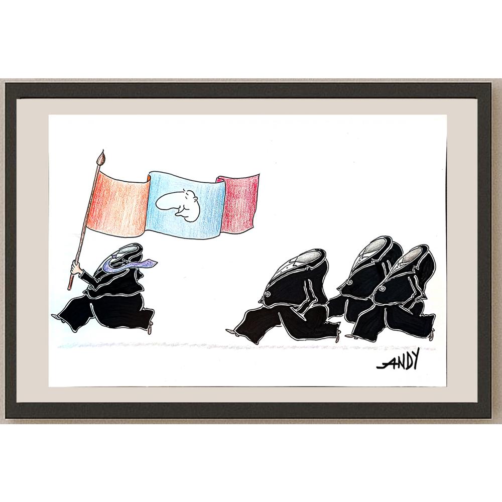 Andy Chaushu 29x21cm Orijinal Karikatür BOD04284
