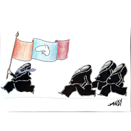 Andy Chaushu 29x21cm Orijinal Karikatür BOD04284