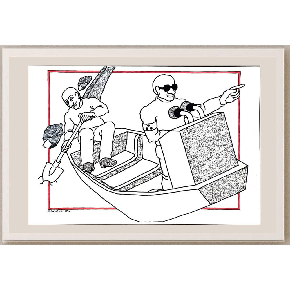 Predrag Srbljanin 29x21cm Orijinal Karikatür BOD04288