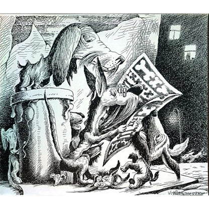 Vladimir Kazanevsky 23x20cm Orijinal Karikatür BOD04291