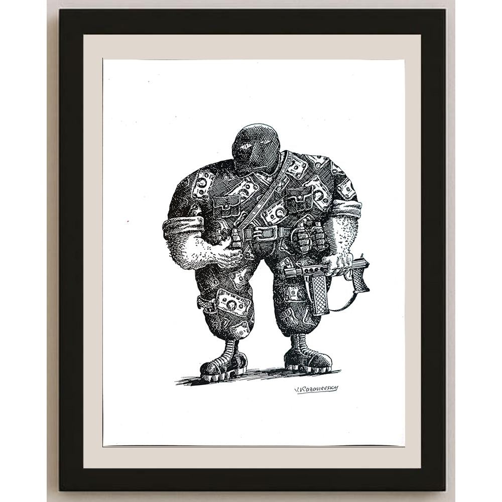 Vladimir Kazanevsky 23x20cm Orijinal Karikatür BOD04293