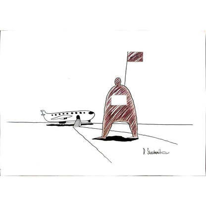 Dmitriy Skazhenik 29x21cm Orijinal Karikatür BOD04300