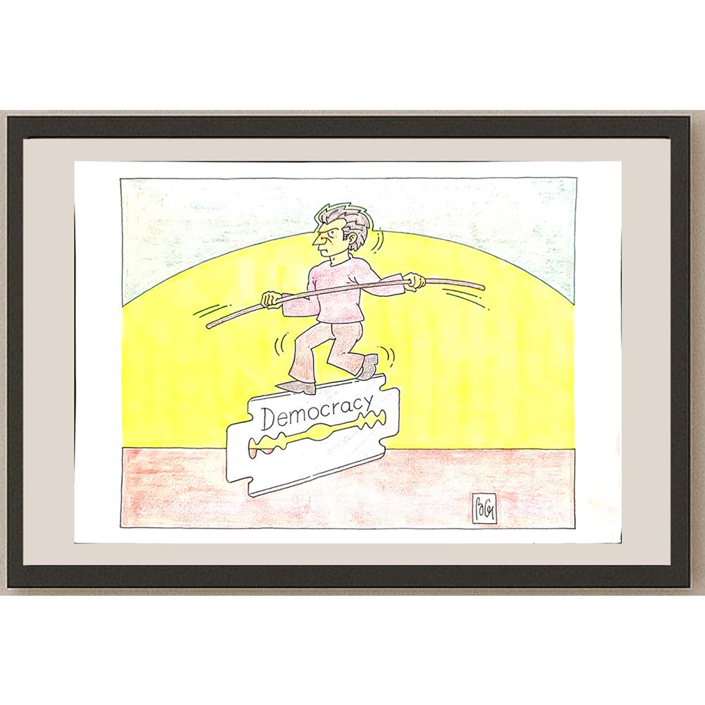 Bozidar Vucelic 29x21cm Orijinal Karikatür BOD04301