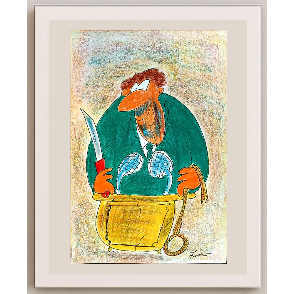 Bartis Silviu 29x21cm Orijinal Karikatür BOD04302