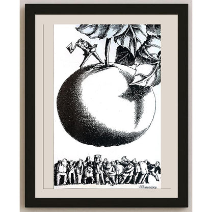 Vladimir Kazanevsky 23x20cm Orijinal Karikatür BOD04306