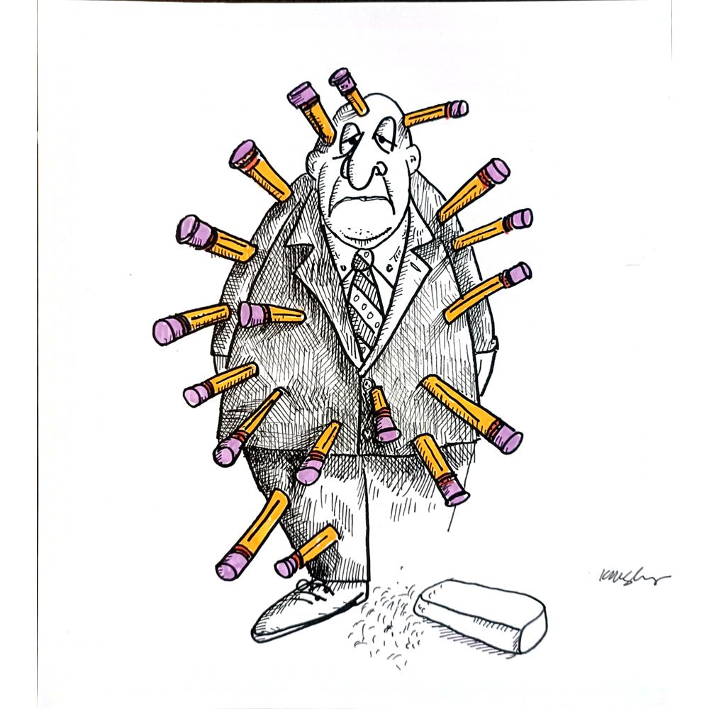 Kathleen Mcsherry 23x20cm Orijinal Karikatür BOD04307
