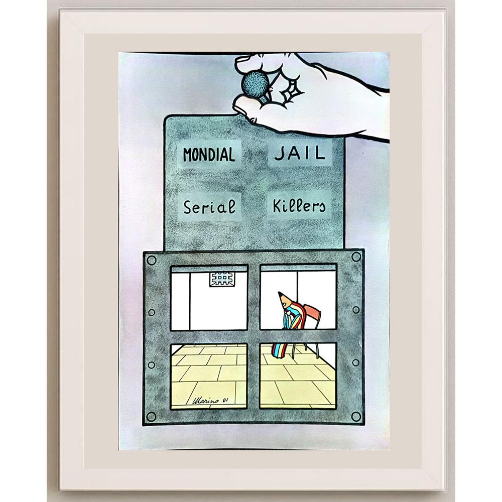 Marino Tarizzo 29x21cm Orijinal Karikatür BOD04308