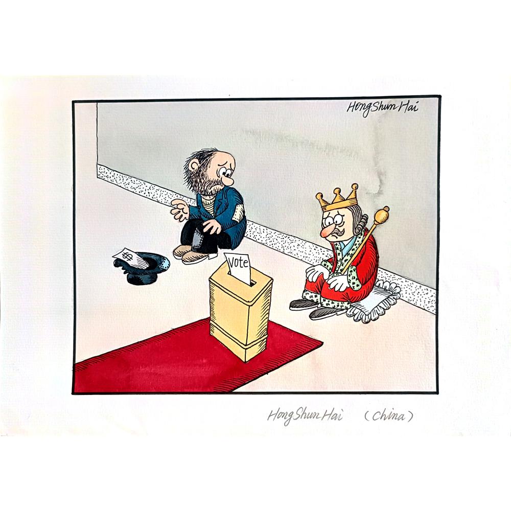Hong Shun Hai 29x21cm Orijinal Karikatür BOD04310
