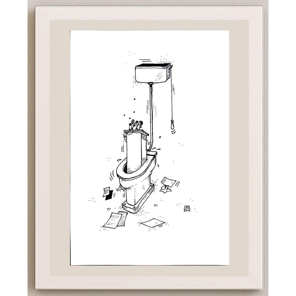 Vladimir Kuba 29x21cm Orijinal Karikatür BOD04313