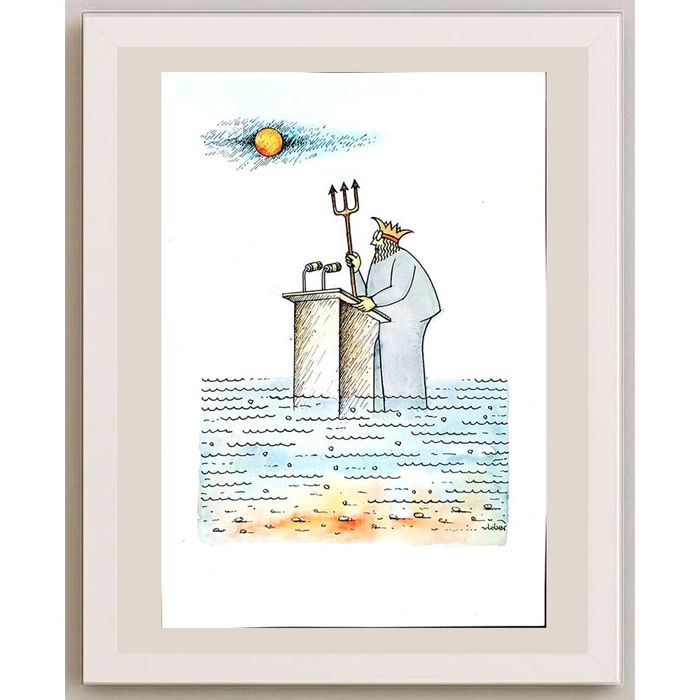 Vladimiras Beresniovas 29x21cm Orijinal Karikatür BOD04314
