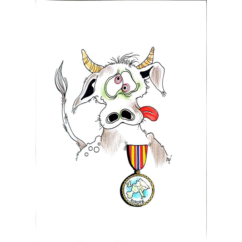 Dre Mathijs 29x21cm Orijinal Karikatür BOD04315