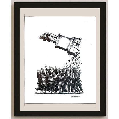 Vladimir Kazanevsky 23x20cm Orijinal Karikatür BOD04317