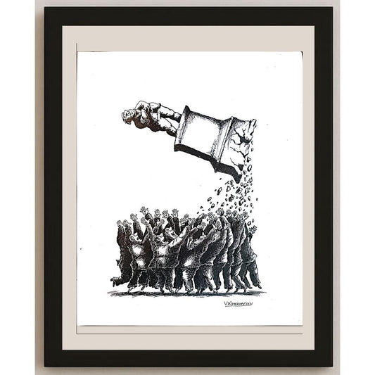 Vladimir Kazanevsky 23x20cm Orijinal Karikatür BOD04317