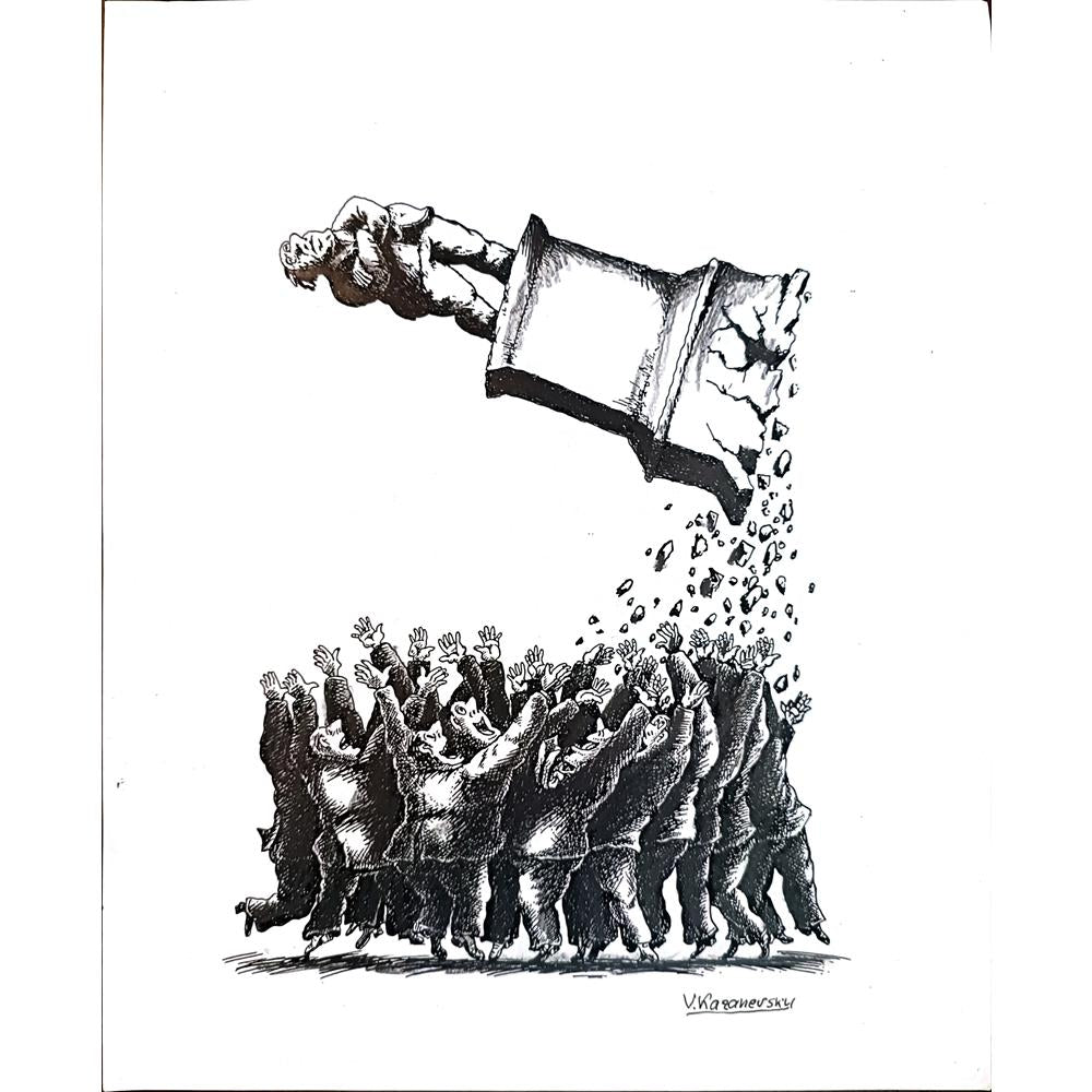 Vladimir Kazanevsky 23x20cm Orijinal Karikatür BOD04317