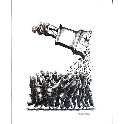 Vladimir Kazanevsky 23x20cm Orijinal Karikatür BOD04317