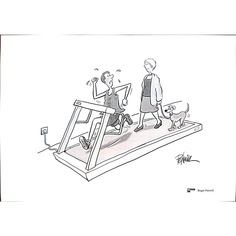 Roger Penwill 50x35cm Orijinal Karikatür BOD04319