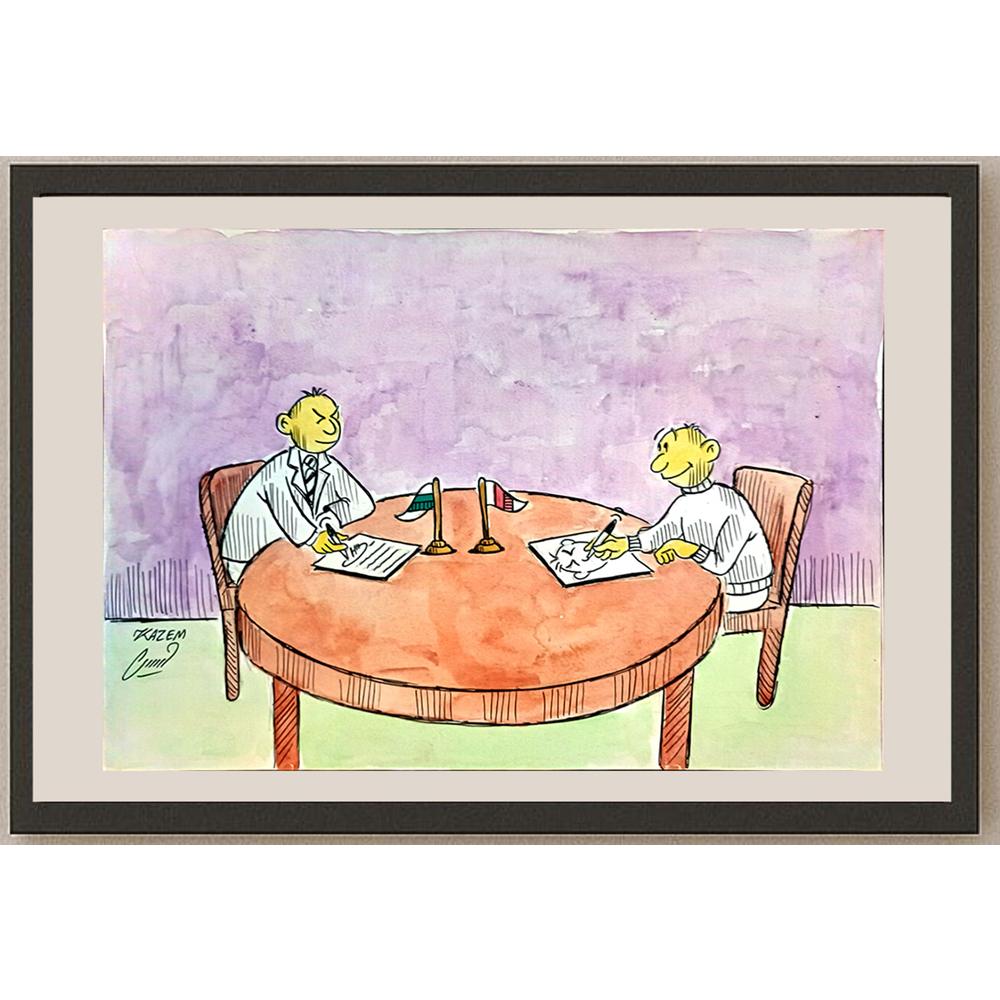 Hosseini Kazem 29x21cm Orijinal Karikatür BOD04325