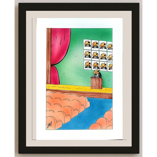 Patrick Heymans 29x21cm Orijinal Karikatür BOD04326