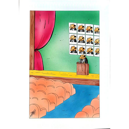 Patrick Heymans 29x21cm Orijinal Karikatür BOD04326