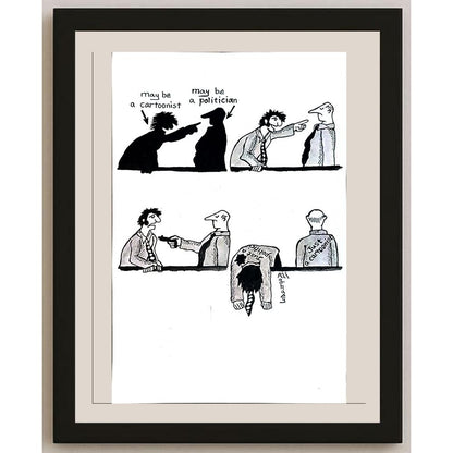 Ali Aghaeyi 25x16cm Orijinal Karikatür BOD04330