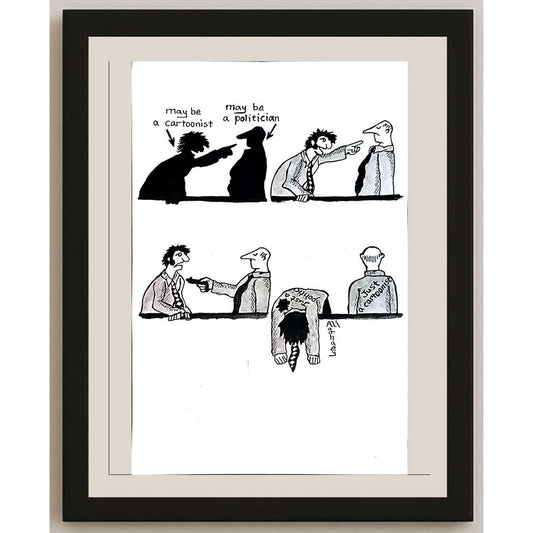 Ali Aghaeyi 25x16cm Orijinal Karikatür BOD04330
