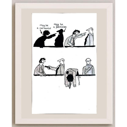 Ali Aghaeyi 25x16cm Orijinal Karikatür BOD04330