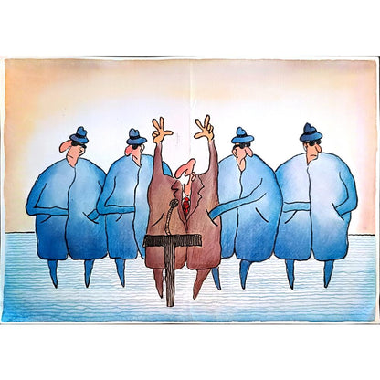 Xu Xiao 29x21cm Orijinal Karikatür BOD04331