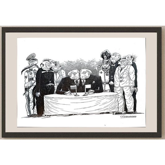 Vladimir Kazanevsky 23x20cm Orijinal Karikatür BOD04332
