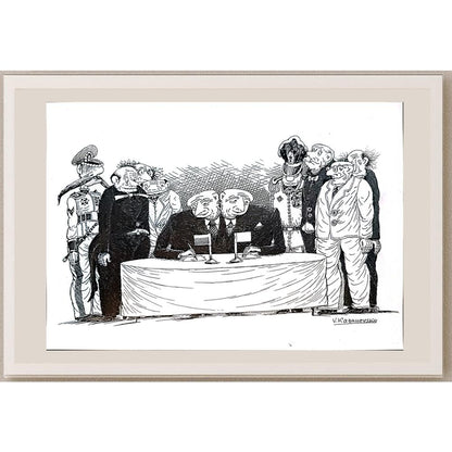 Vladimir Kazanevsky 23x20cm Orijinal Karikatür BOD04332