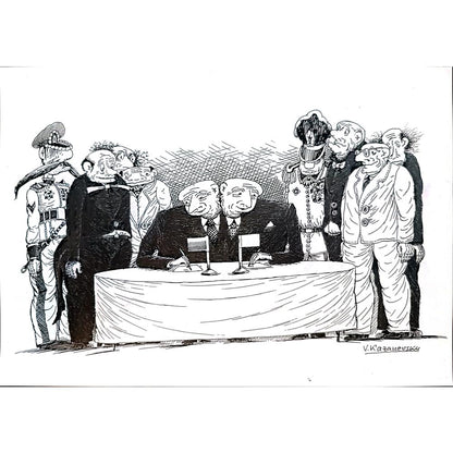 Vladimir Kazanevsky 23x20cm Orijinal Karikatür BOD04332