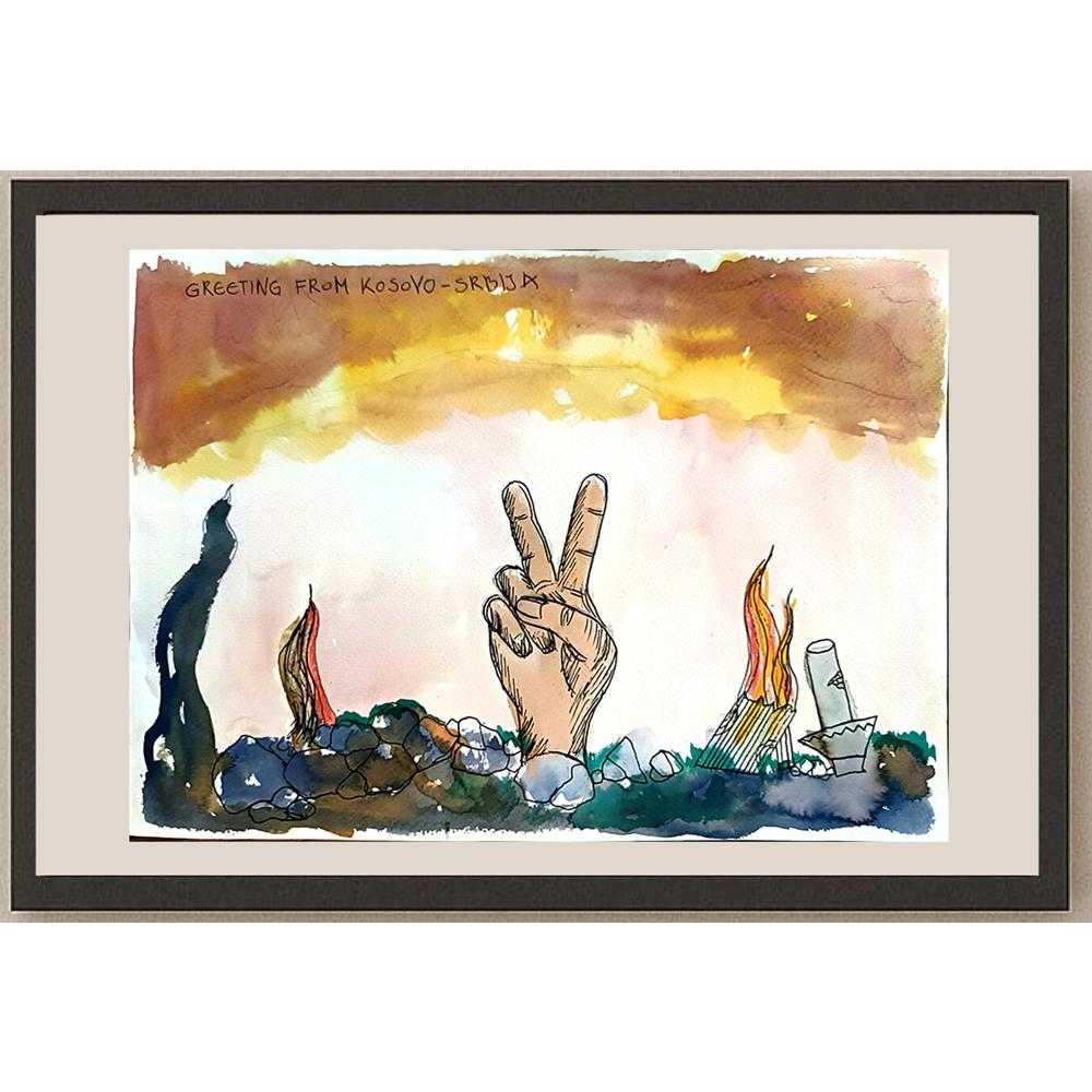 Zlatko Krstevski 29x21cm Orijinal Karikatür BOD04334