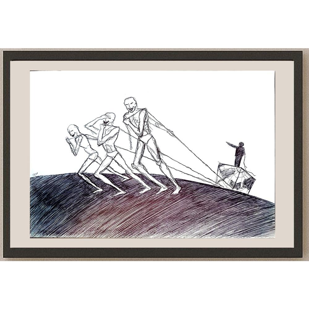 Mohammad Bacher Anim Safari 29x21cm Orijinal Karikatür BOD04335