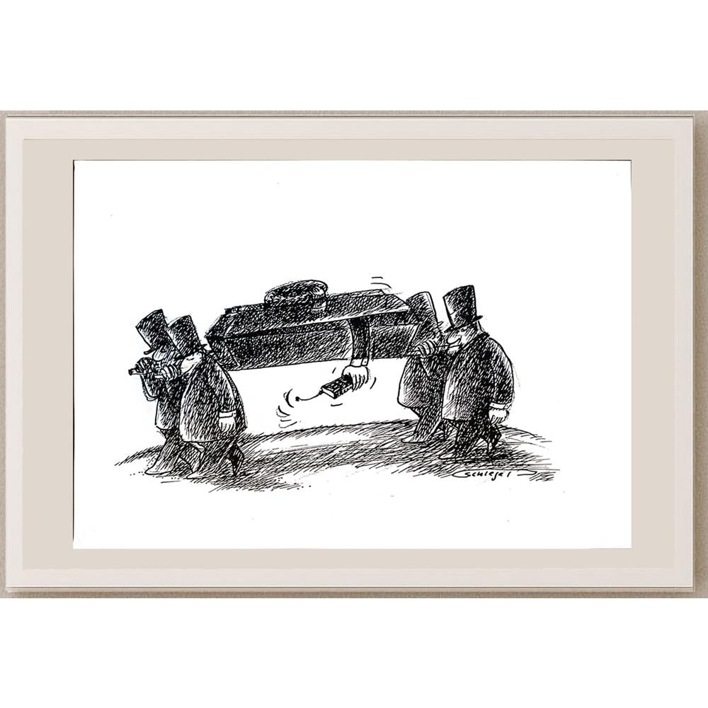 Wolfgang Schlegel 29x21cm Orijinal Karikatür BOD04336
