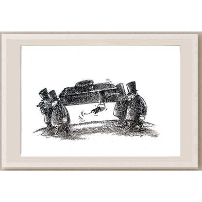 Wolfgang Schlegel 29x21cm Orijinal Karikatür BOD04336
