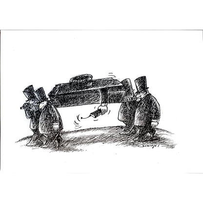 Wolfgang Schlegel 29x21cm Orijinal Karikatür BOD04336