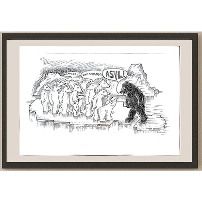 Wolfgang Schlegel 29x21cm Orijinal Karikatür BOD04337