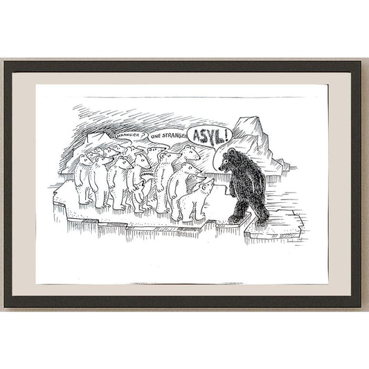 Wolfgang Schlegel 29x21cm Orijinal Karikatür BOD04337