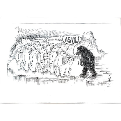 Wolfgang Schlegel 29x21cm Orijinal Karikatür BOD04337