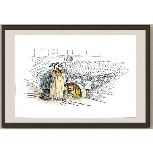 Wolfgang Schlegel 29x21cm Orijinal Karikatür BOD04339