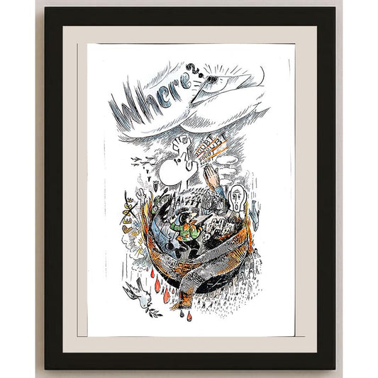 Wolfgang Schlegel 29x21cm Orijinal Karikatür BOD04340