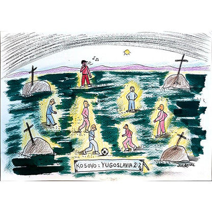 Goran Krstevski 29x21cm Orijinal Karikatür BOD04342