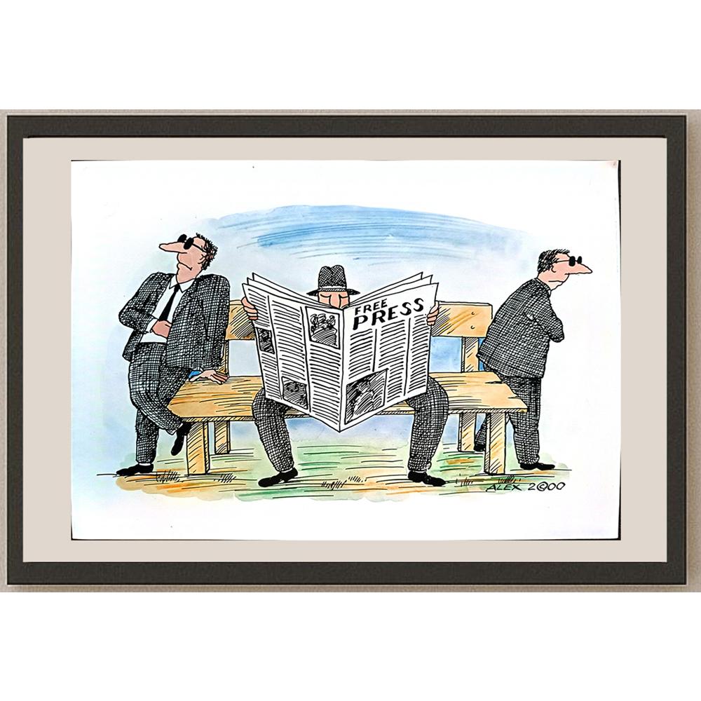 Aurel Stefan Alexandrescu 29x21cm Orijinal Karikatür BOD04345