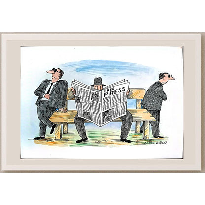 Aurel Stefan Alexandrescu 29x21cm Orijinal Karikatür BOD04345