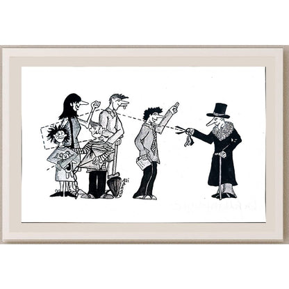 Ali Aghaeyi 25x16cm Orijinal Karikatür BOD04347
