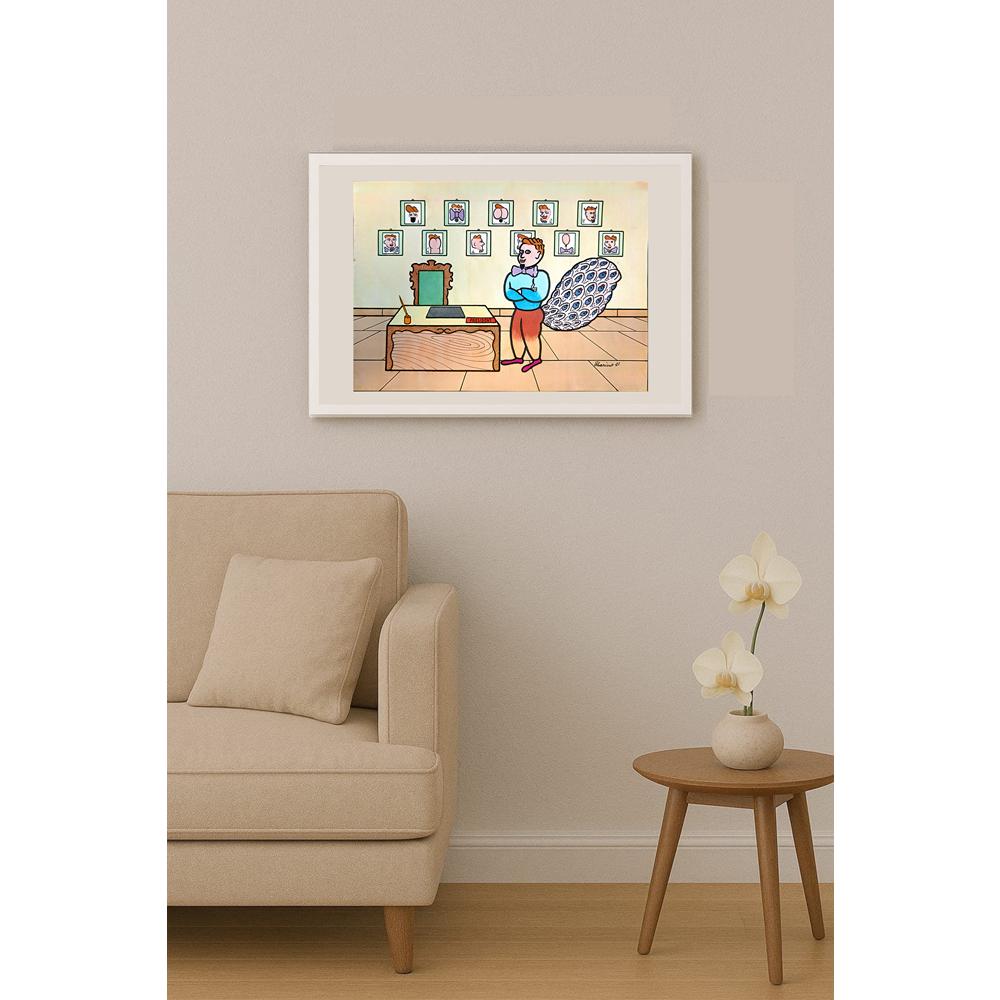 Marino Tarizzo 29x21cm Orijinal Karikatür BOD04348