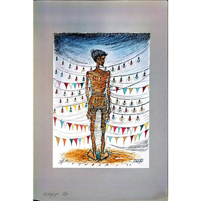 Ali Divandari 29x21cm Orijinal Karikatür BOD04351